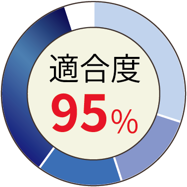 適合率 95%