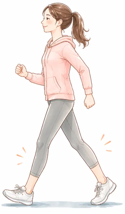 ウォーキングをする女性