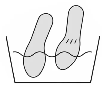 インソールを水洗いする絵