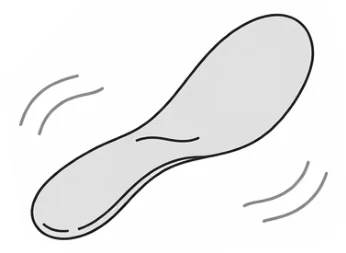 やわらかくしなるインソールの絵